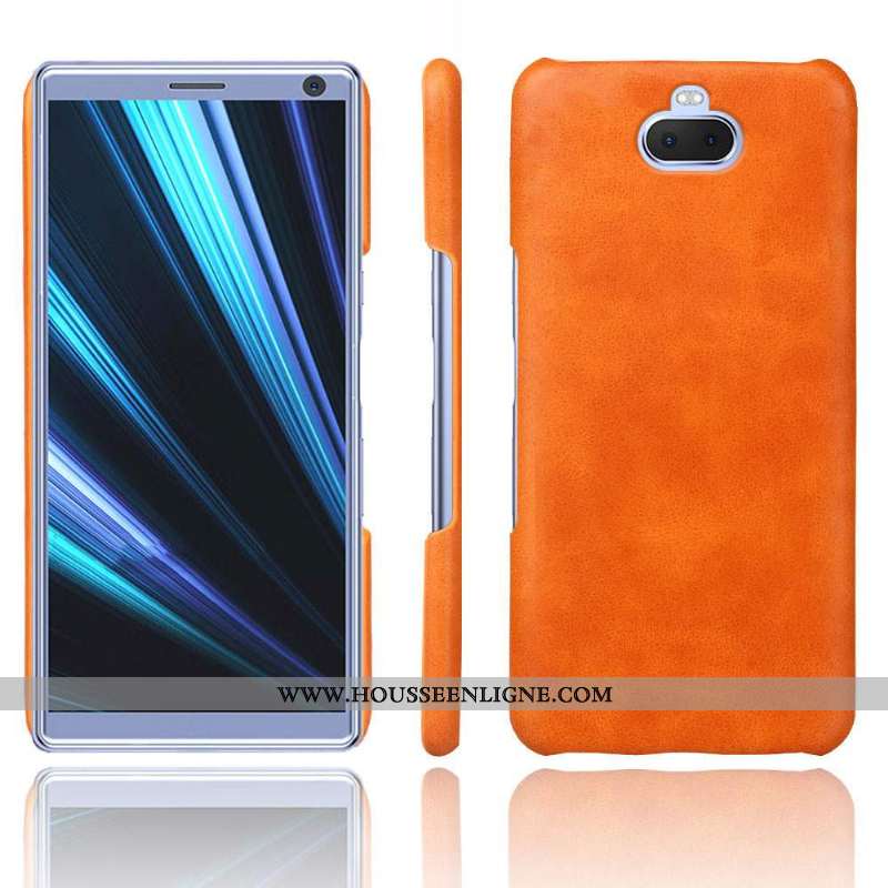 Coque Sony Xperia 10 Plus Cuir Protection Téléphone Portable Incassable Délavé En Daim Qualité Étui 