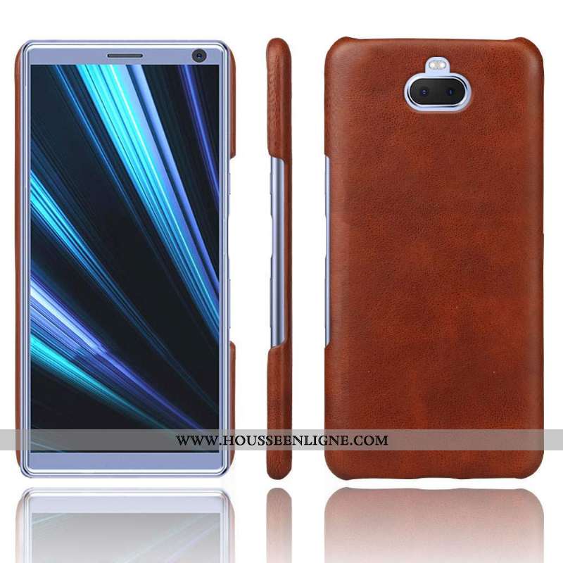 Coque Sony Xperia 10 Plus Cuir Protection Téléphone Portable Incassable Délavé En Daim Qualité Étui 