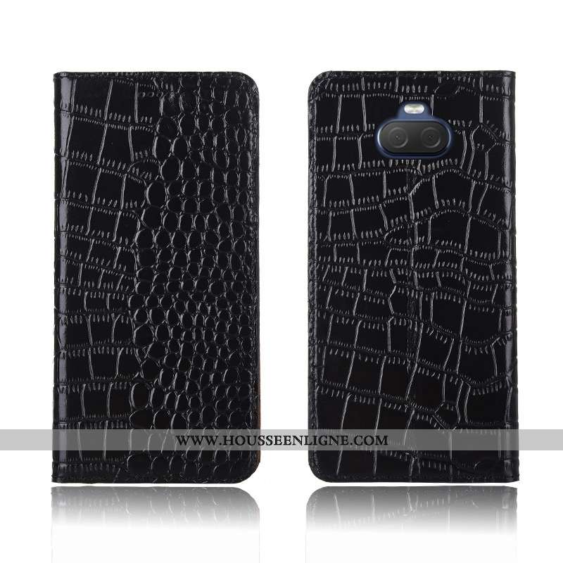 Coque Sony Xperia 10 Plus Fluide Doux Silicone Crocodile Délavé En Daim Incassable Cuir Clamshell Ma