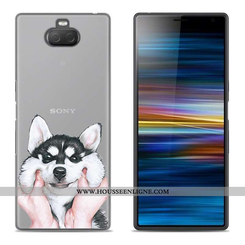 Coque Sony Xperia 10 Plus Silicone Créatif Vert Fluide Doux Téléphone Portable Étui Verte