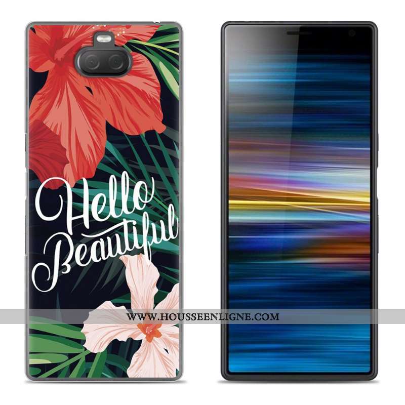 Coque Sony Xperia 10 Plus Silicone Créatif Vert Fluide Doux Téléphone Portable Étui Verte