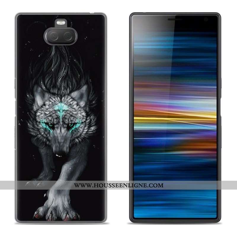 Coque Sony Xperia 10 Plus Silicone Créatif Vert Fluide Doux Téléphone Portable Étui Verte