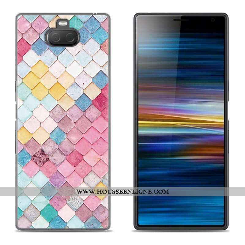 Coque Sony Xperia 10 Plus Silicone Créatif Vert Fluide Doux Téléphone Portable Étui Verte