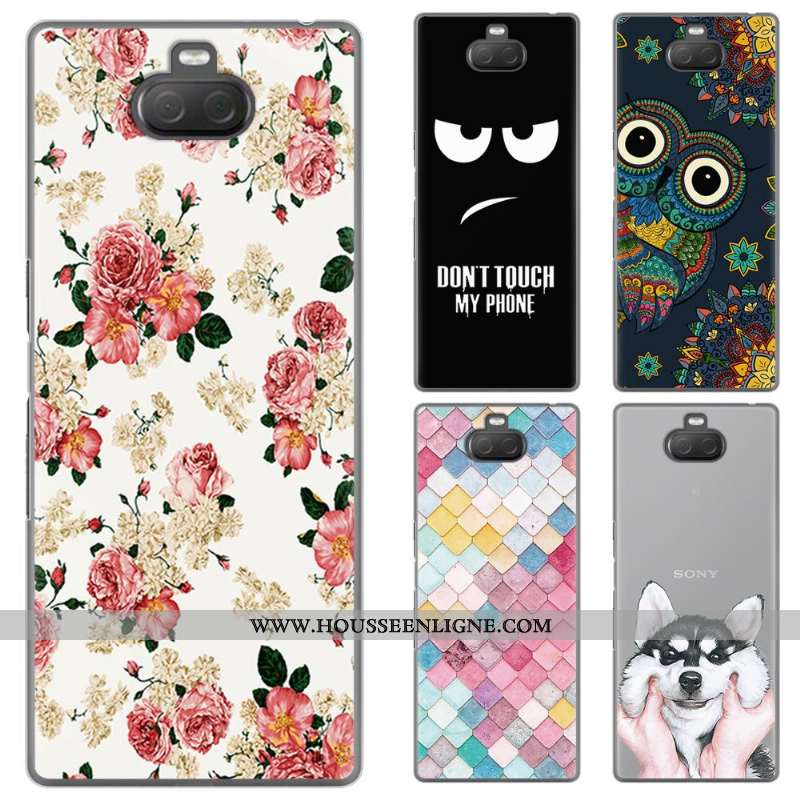 Coque Sony Xperia 10 Plus Silicone Créatif Vert Fluide Doux Téléphone Portable Étui Verte