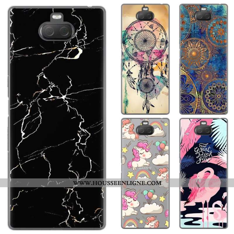 Coque Sony Xperia 10 Plus Silicone Créatif Vert Fluide Doux Téléphone Portable Étui Verte