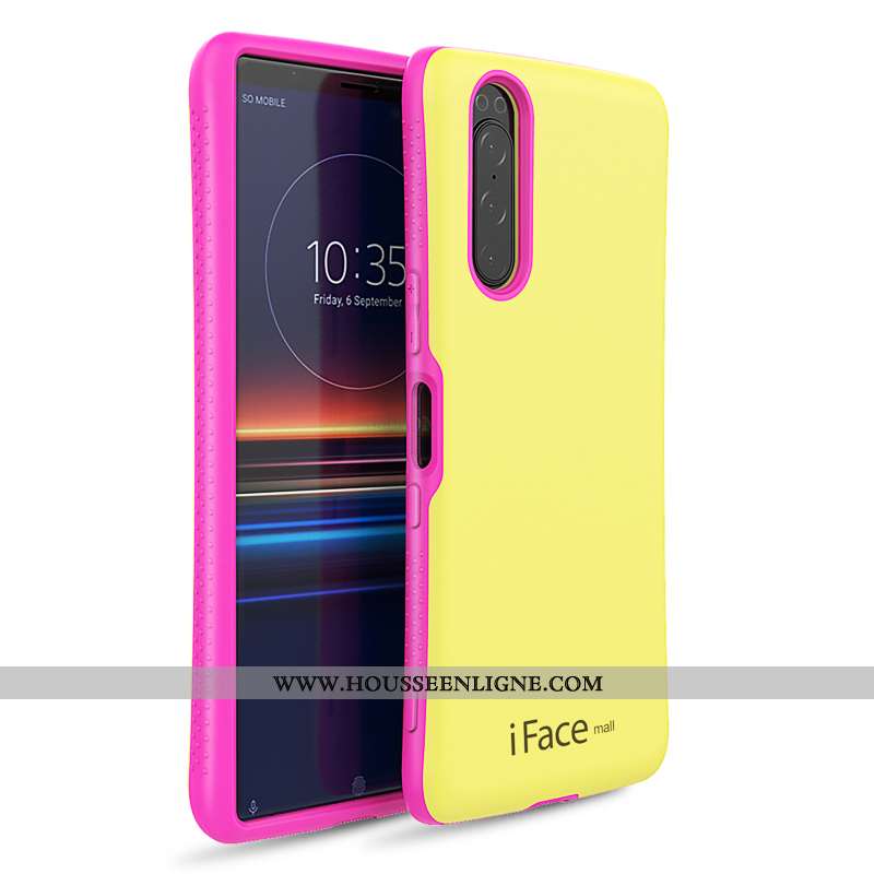 Coque Sony Xperia 5 Délavé En Daim Téléphone Portable Incassable Jaune Dragon Difficile