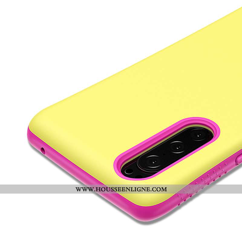 Coque Sony Xperia 5 Délavé En Daim Téléphone Portable Incassable Jaune Dragon Difficile