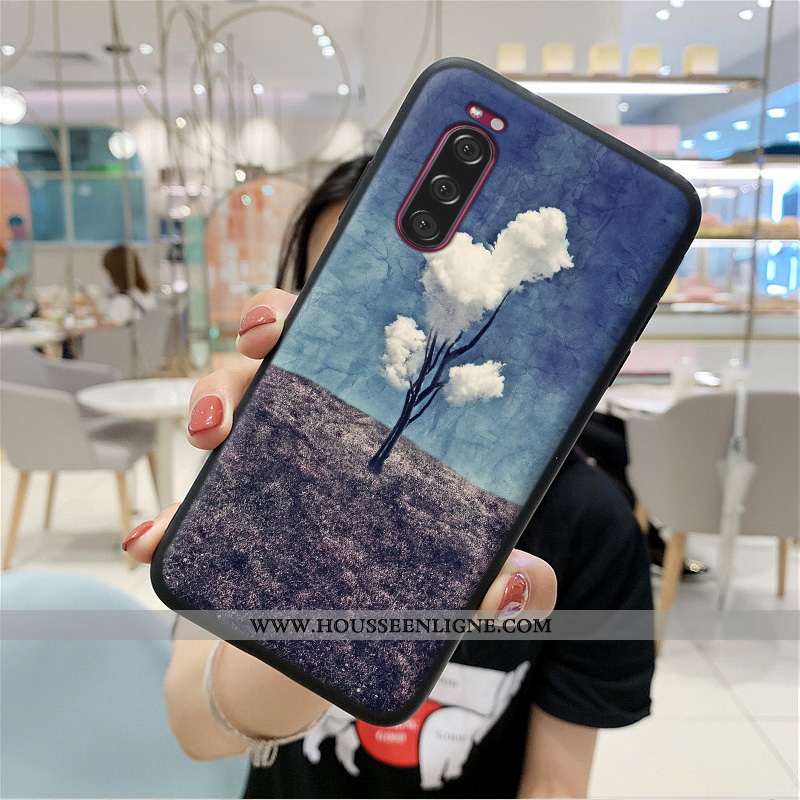 Coque Sony Xperia 5 Légère Protection Bleu Marin Tout Compris Étui Ultra Bleu Foncé