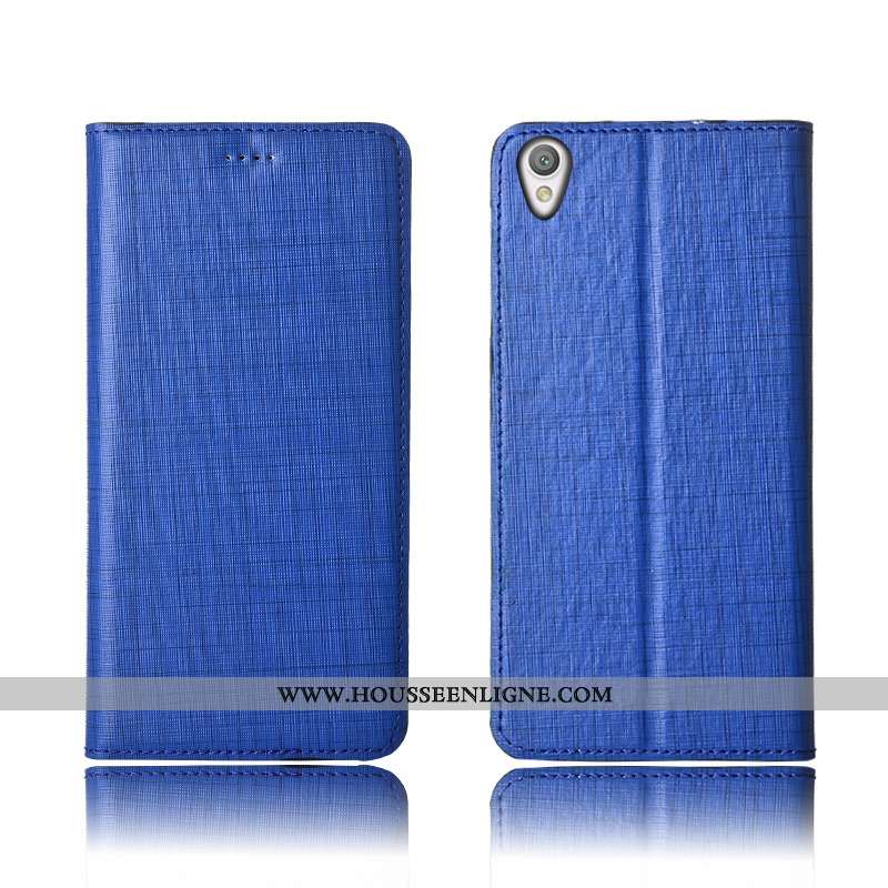 Coque Sony Xperia L1 Fluide Doux Silicone Tout Compris Cuir Nouveau Bleu