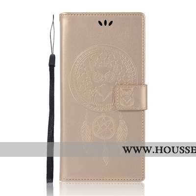 Coque Sony Xperia L1 Protection Portefeuille Or Téléphone Portable Étui Carte Doré