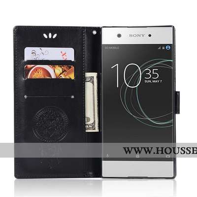 Coque Sony Xperia L1 Protection Portefeuille Or Téléphone Portable Étui Carte Doré