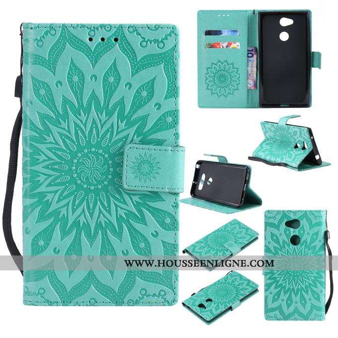 Coque Sony Xperia L2 Fluide Doux Protection Fleur Téléphone Portable Gris Étui En Relief