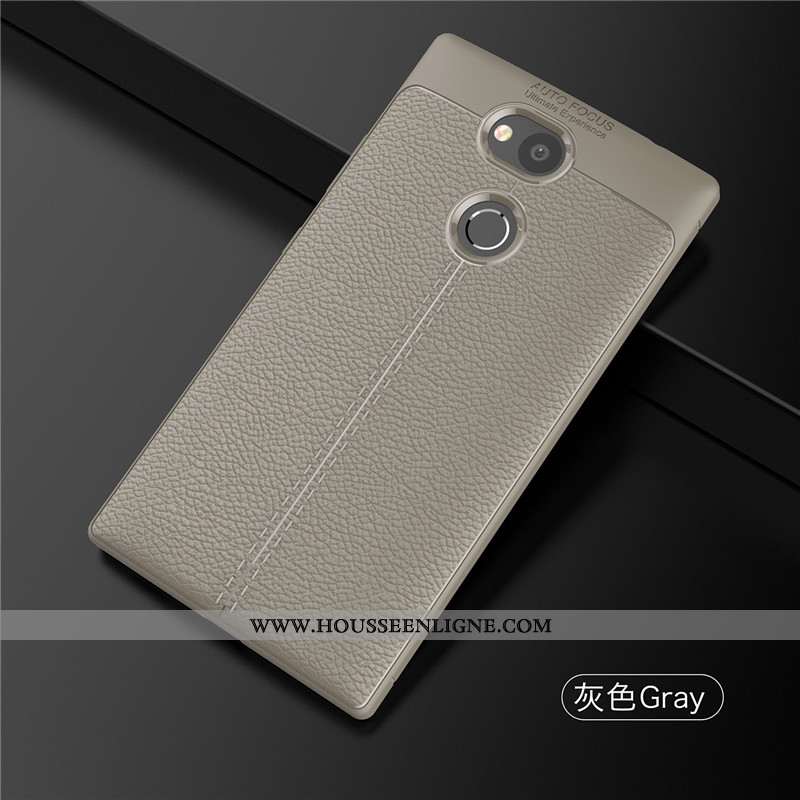 Coque Sony Xperia L2 Silicone Protection Étui Téléphone Portable Cuir Modèle Fleurie Rouge