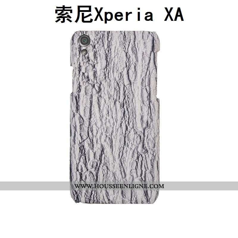 Coque Sony Xperia Xa Cuir Protection Téléphone Portable Personnalisé Couvercle Arrière Kaki Arbres K