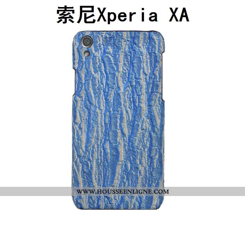 Coque Sony Xperia Xa Cuir Protection Téléphone Portable Personnalisé Couvercle Arrière Kaki Arbres K