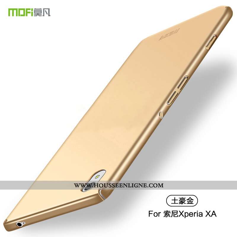 Coque Sony Xperia Xa Légère Protection Tout Compris Délavé En Daim Étui Téléphone Portable Bleu