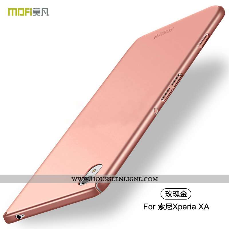 Coque Sony Xperia Xa Légère Protection Tout Compris Délavé En Daim Étui Téléphone Portable Bleu