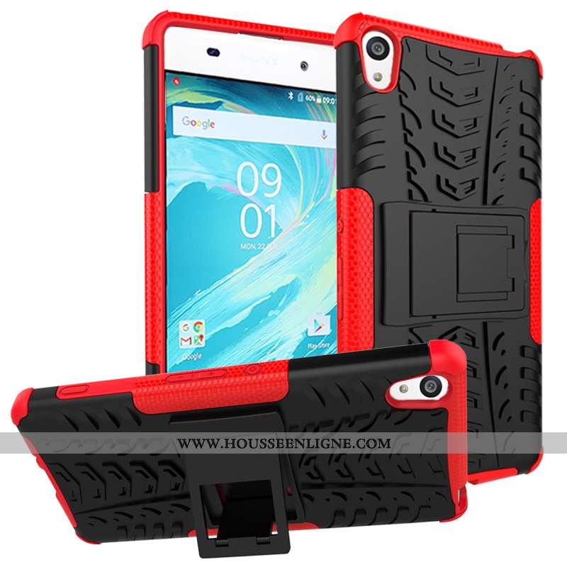 Coque Sony Xperia Xa Protection Cuir Rouge Étui Incassable Téléphone Portable
