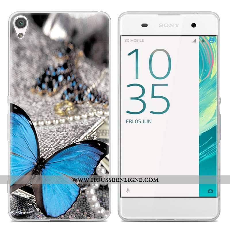 Coque Sony Xperia Xa Tendance Transparent Téléphone Portable Peinture Étui Incassable Créatif Rose