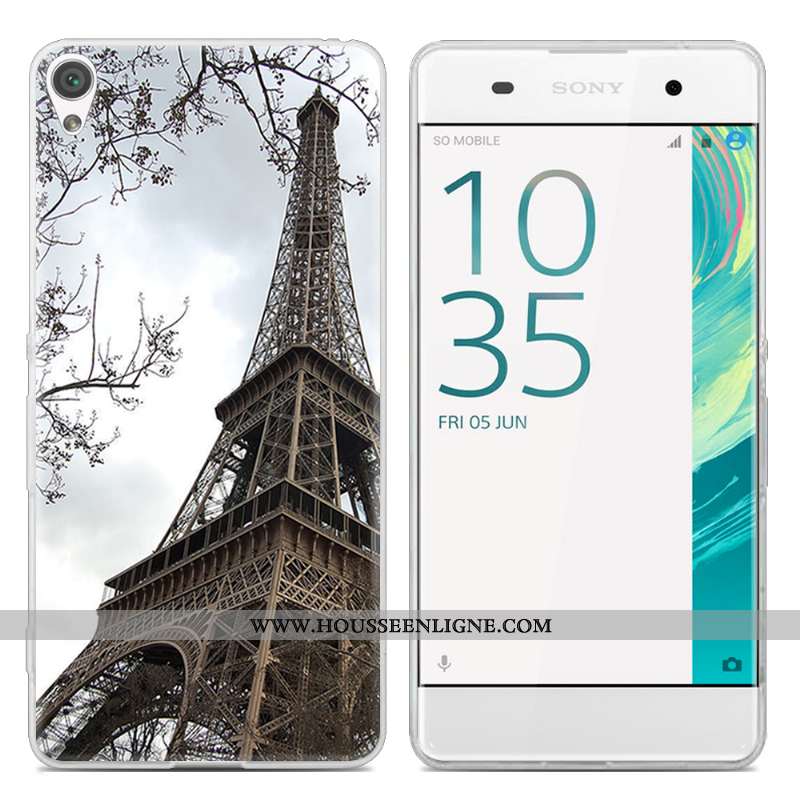 Coque Sony Xperia Xa Tendance Transparent Téléphone Portable Peinture Étui Incassable Créatif Rose