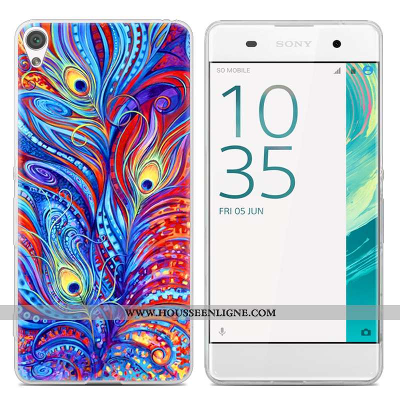 Coque Sony Xperia Xa Tendance Transparent Téléphone Portable Peinture Étui Incassable Créatif Rose