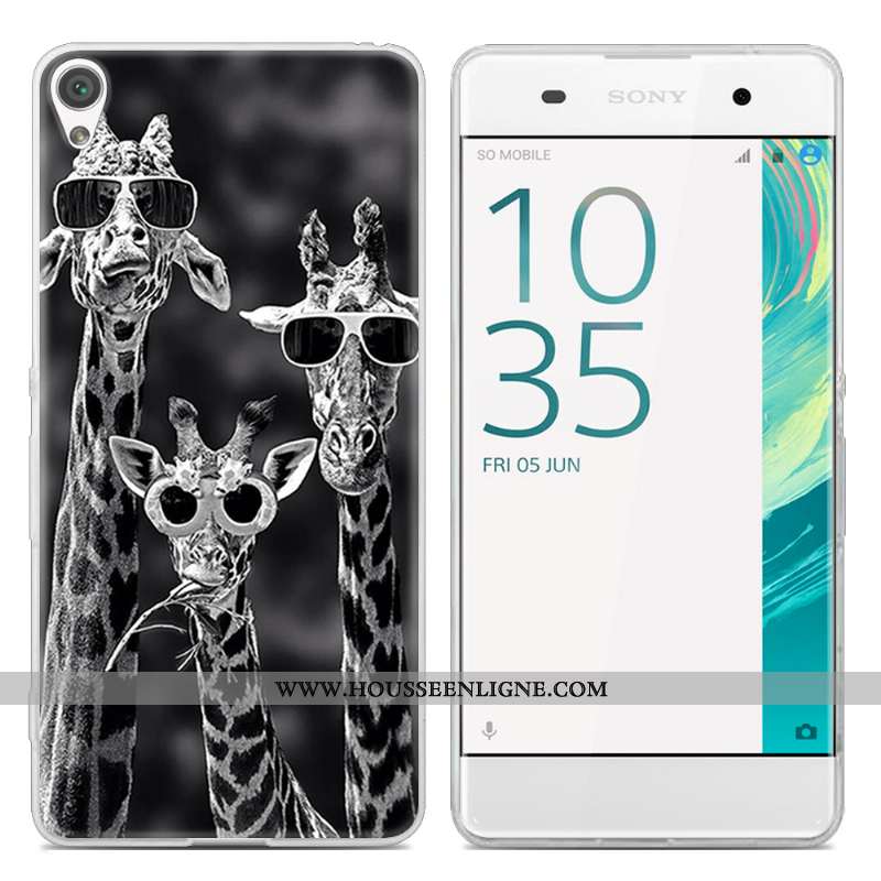 Coque Sony Xperia Xa Tendance Transparent Téléphone Portable Peinture Étui Incassable Créatif Rose