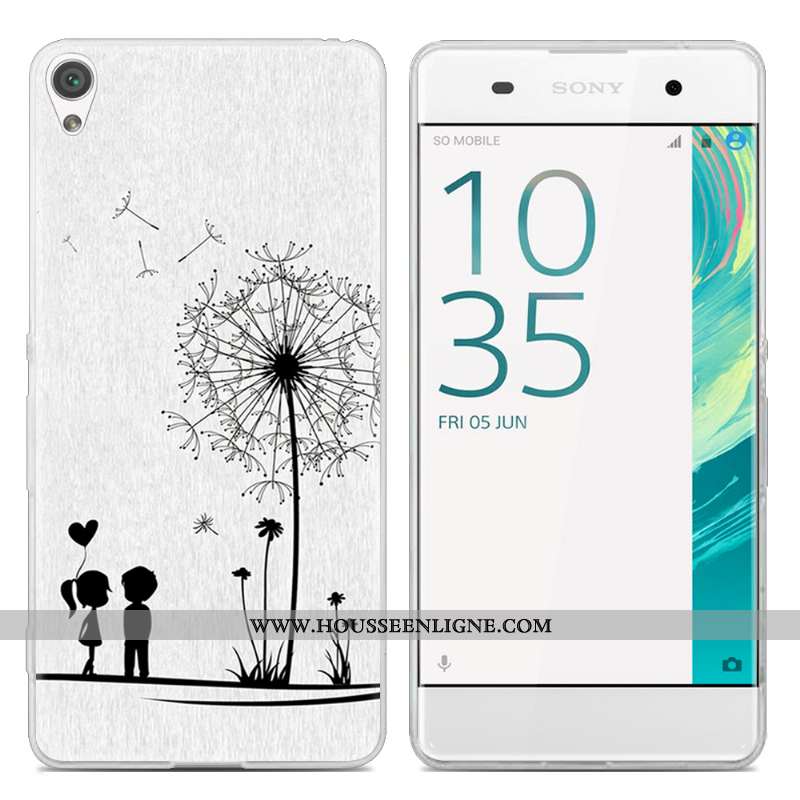 Coque Sony Xperia Xa Tendance Transparent Téléphone Portable Peinture Étui Incassable Créatif Rose