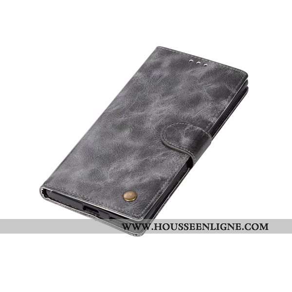 Coque Sony Xperia Xa Ultra Protection Portefeuille Cuir Étui Gris Housse Téléphone Portable
