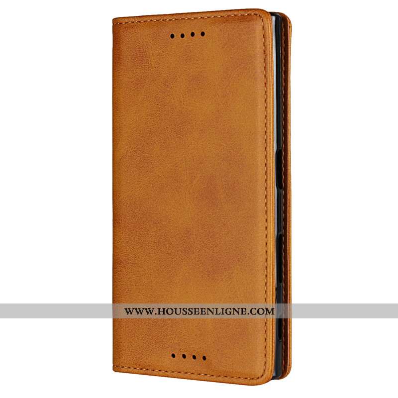 Coque Sony Xperia Xa1 Cuir Modèle Fleurie Bleu Protection Téléphone Portable Étui Bovins