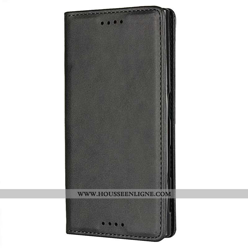 Coque Sony Xperia Xa1 Cuir Modèle Fleurie Bleu Protection Téléphone Portable Étui Bovins