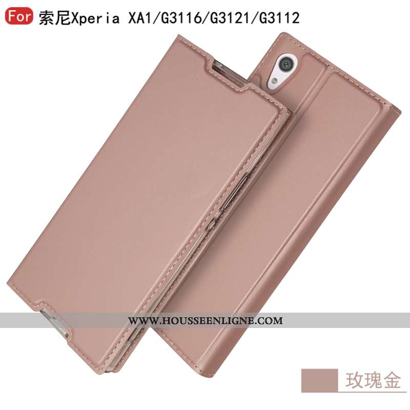 Coque Sony Xperia Xa1 Mode Protection Étui Business Or Téléphone Portable Doré