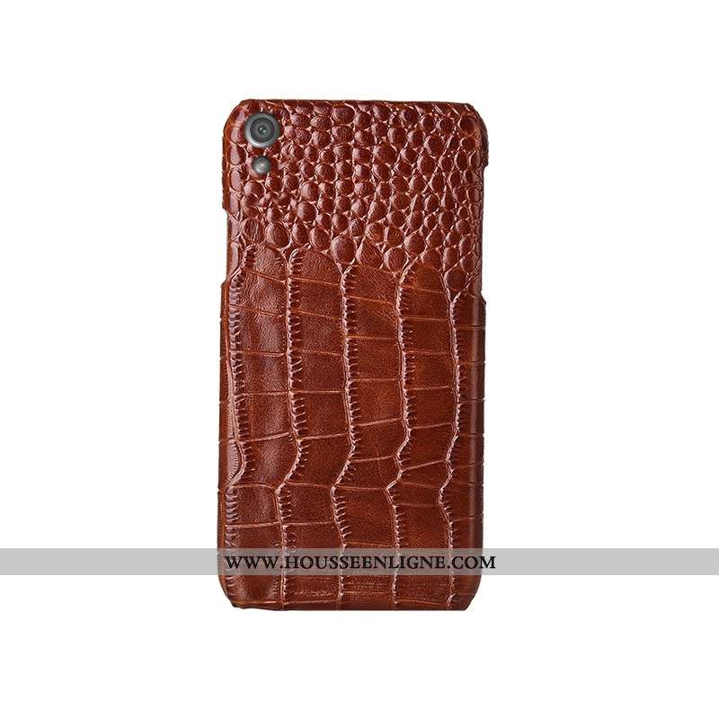 Coque Sony Xperia Xa1 Plus Cuir Modèle Fleurie Protection Téléphone Portable Mode Noir
