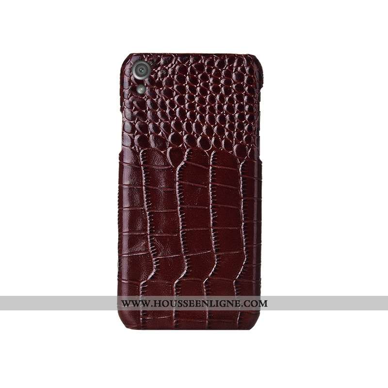 Coque Sony Xperia Xa1 Plus Cuir Modèle Fleurie Protection Téléphone Portable Mode Noir