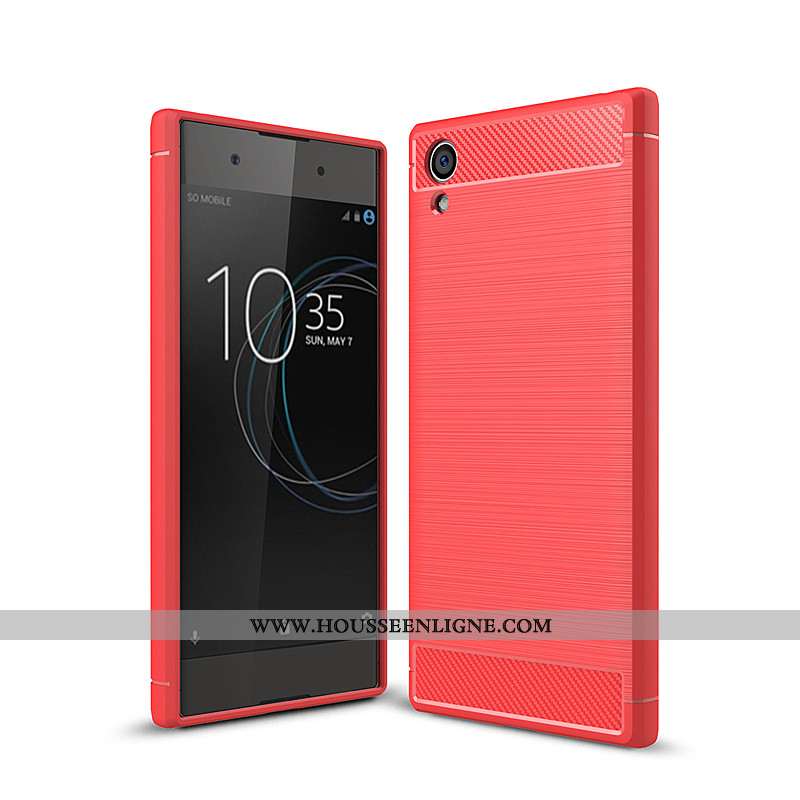 Coque Sony Xperia Xa1 Plus Fluide Doux Mode Tout Compris Fibre Simple Téléphone Portable Noir