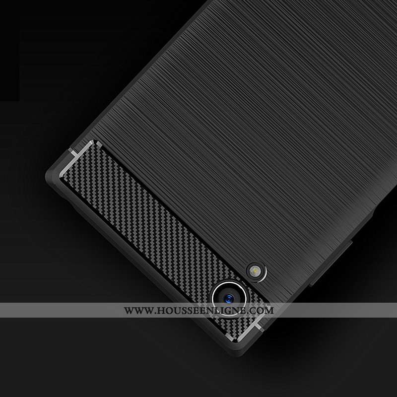 Coque Sony Xperia Xa1 Plus Fluide Doux Mode Tout Compris Fibre Simple Téléphone Portable Noir