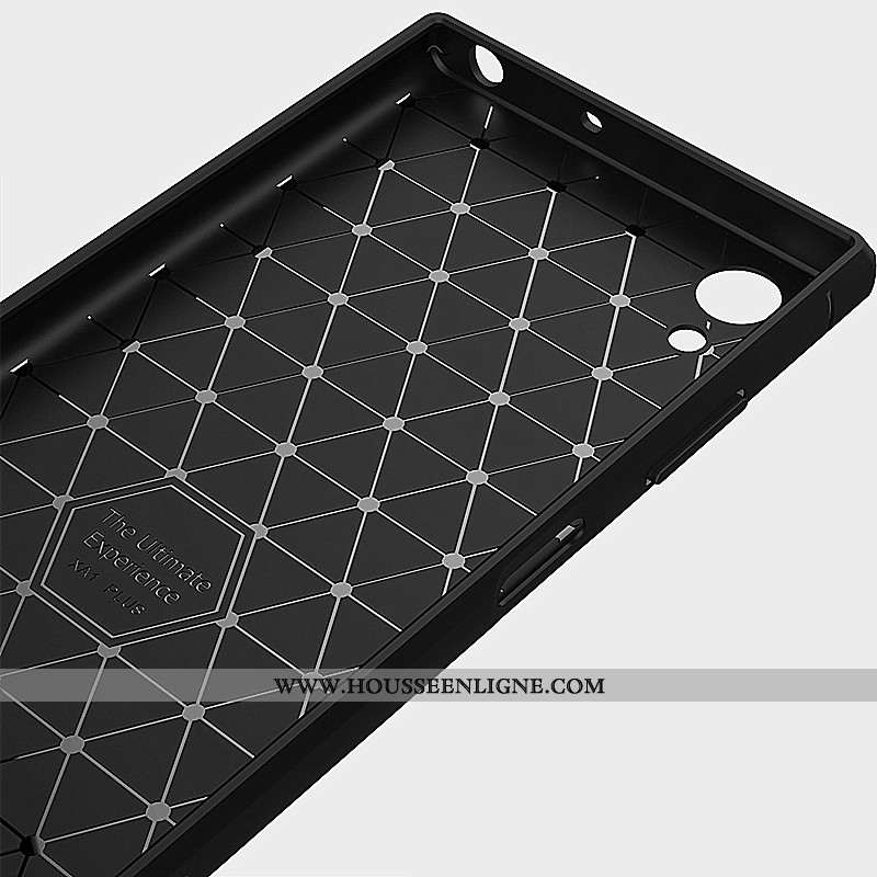 Coque Sony Xperia Xa1 Plus Fluide Doux Mode Tout Compris Fibre Simple Téléphone Portable Noir