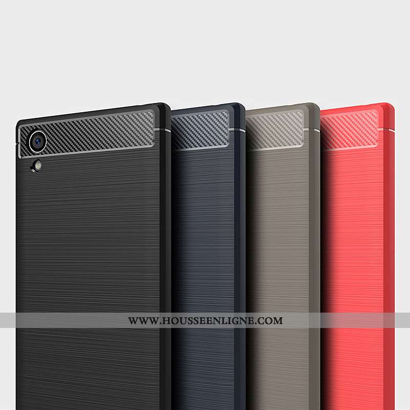 Coque Sony Xperia Xa1 Plus Fluide Doux Mode Tout Compris Fibre Simple Téléphone Portable Noir