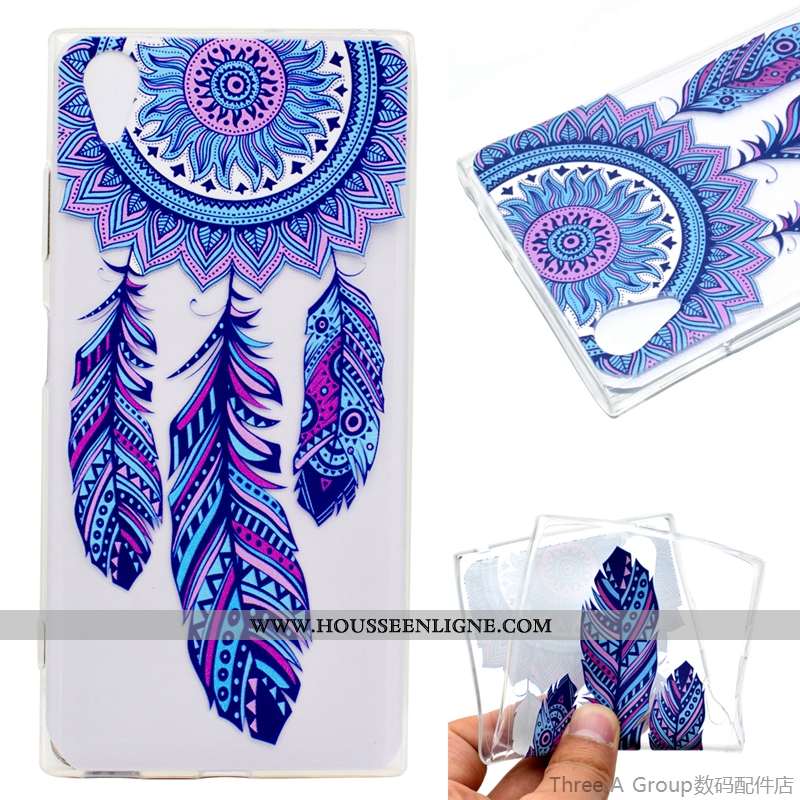 Coque Sony Xperia Xa1 Plus Protection Bleu Téléphone Portable Étui