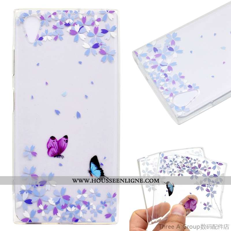 Coque Sony Xperia Xa1 Plus Protection Bleu Téléphone Portable Étui