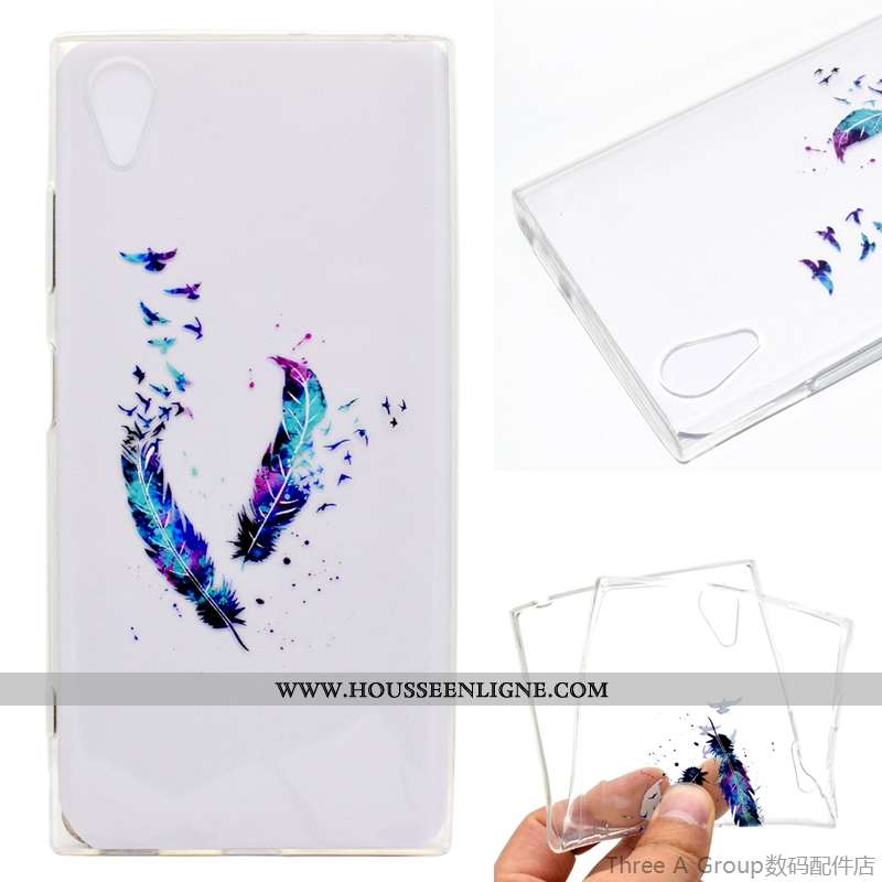 Coque Sony Xperia Xa1 Plus Protection Bleu Téléphone Portable Étui