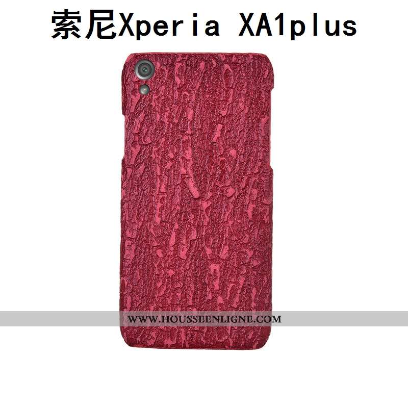 Coque Sony Xperia Xa1 Plus Protection Luxe Bleu Cuir Personnalisé Personnalité Étui