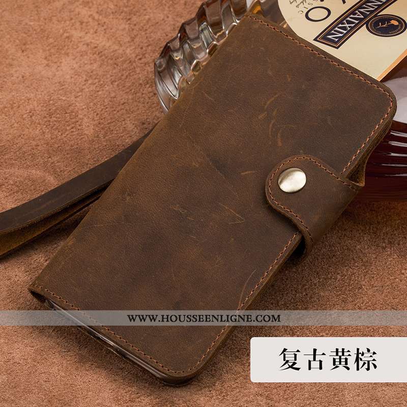 Coque Sony Xperia Xa1 Protection Cuir Véritable Housse Étui Fluide Doux Vin Rouge Bordeaux