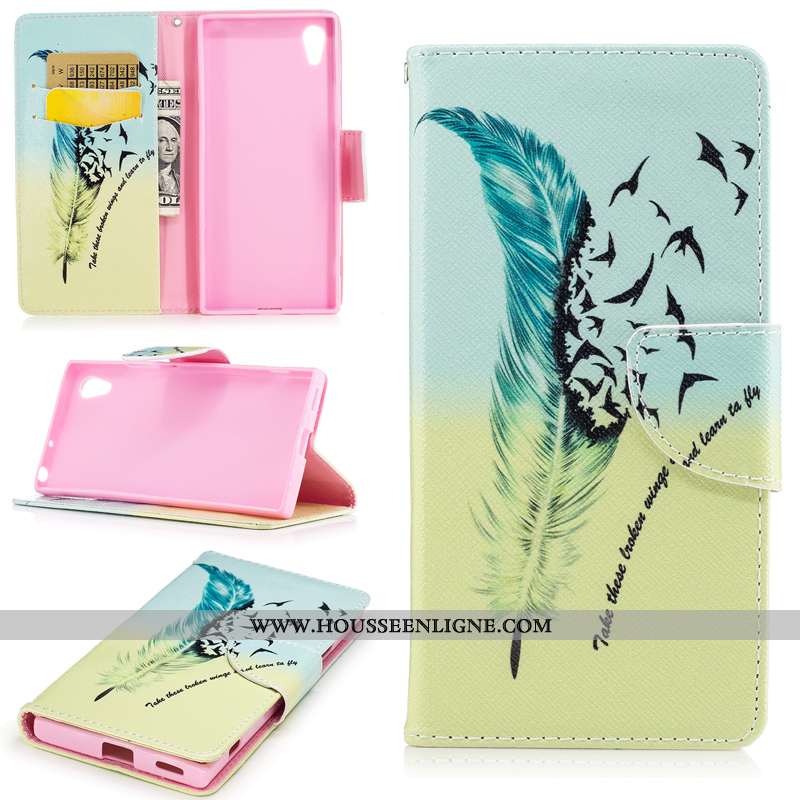 Coque Sony Xperia Xa1 Protection Portefeuille Téléphone Portable Housse Étui Blanc Blanche
