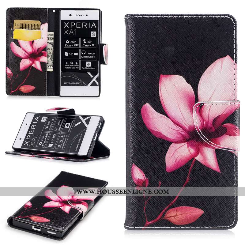 Coque Sony Xperia Xa1 Protection Portefeuille Téléphone Portable Housse Étui Blanc Blanche