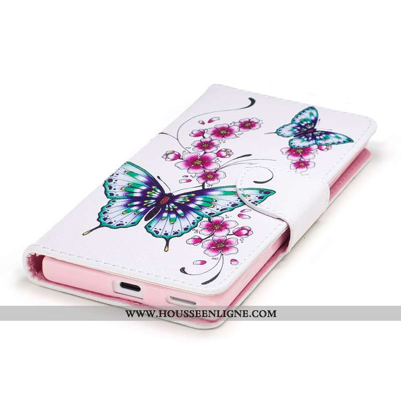 Coque Sony Xperia Xa1 Protection Portefeuille Téléphone Portable Housse Étui Blanc Blanche