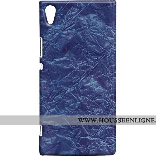 Coque Sony Xperia Xa1 Ultra Créatif Tendance Métal Téléphone Portable Bleu Étui