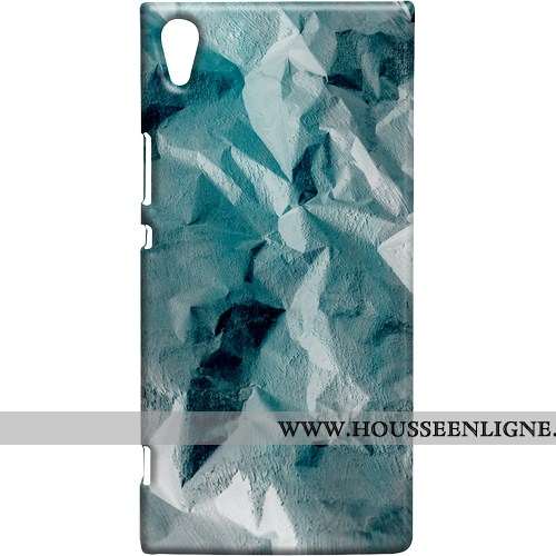 Coque Sony Xperia Xa1 Ultra Créatif Tendance Métal Téléphone Portable Bleu Étui