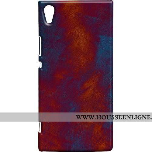 Coque Sony Xperia Xa1 Ultra Créatif Tendance Métal Téléphone Portable Bleu Étui