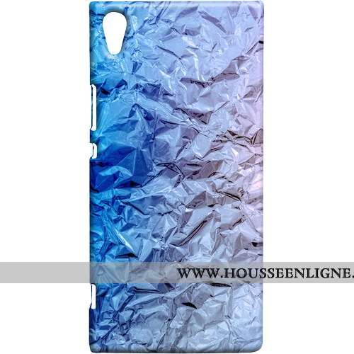 Coque Sony Xperia Xa1 Ultra Créatif Tendance Métal Téléphone Portable Bleu Étui
