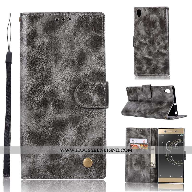 Coque Sony Xperia Xa1 Ultra Cuir Protection Tout Compris Incassable Rouge Étui